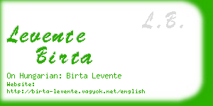 levente birta business card